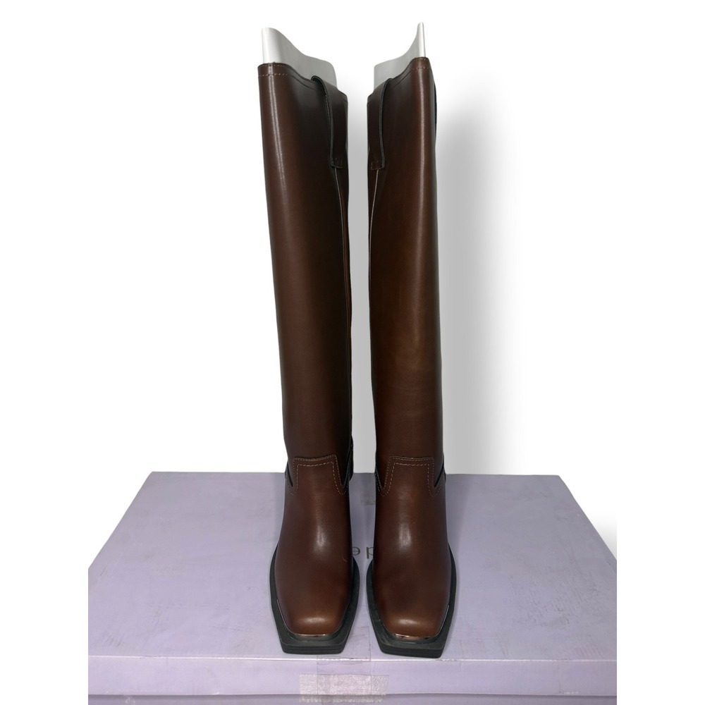 SOLD🚫 Madden Girl Dollee Women's 7.5 Tall Riding Boot Cognac Paris Knee High NEW - Picture 3 of 8